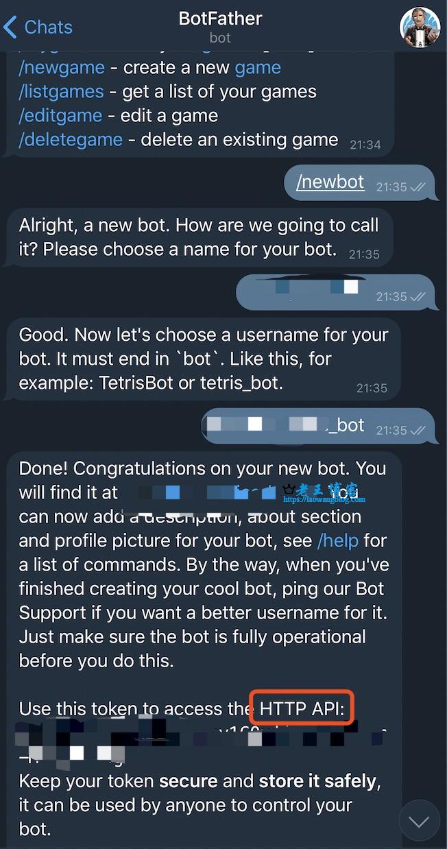 BotFather 创建机器人